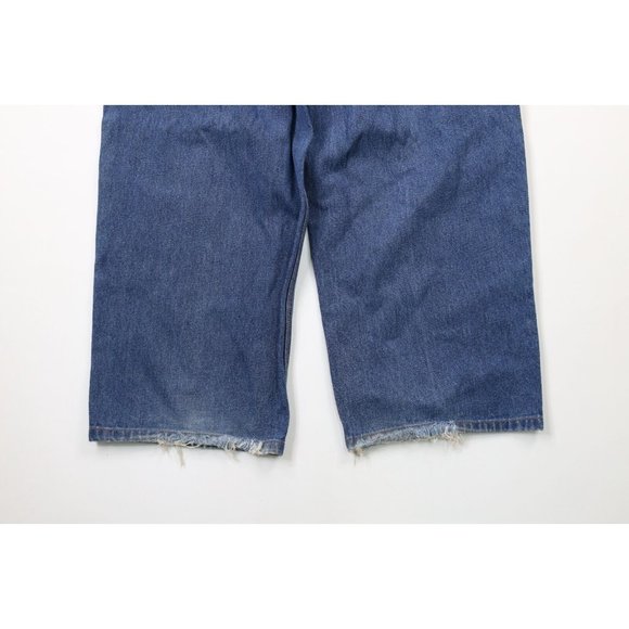 Vintage DMX Ruff Ryders Mens 40x26 Distressed Hip Hop Baggy Wide Leg Denim Jeans - Picture 10 of 11